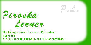 piroska lerner business card